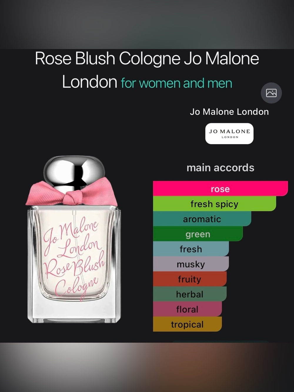 Jo Malone Rose Blush Cologne - Discontinued - Picture 3 of 3